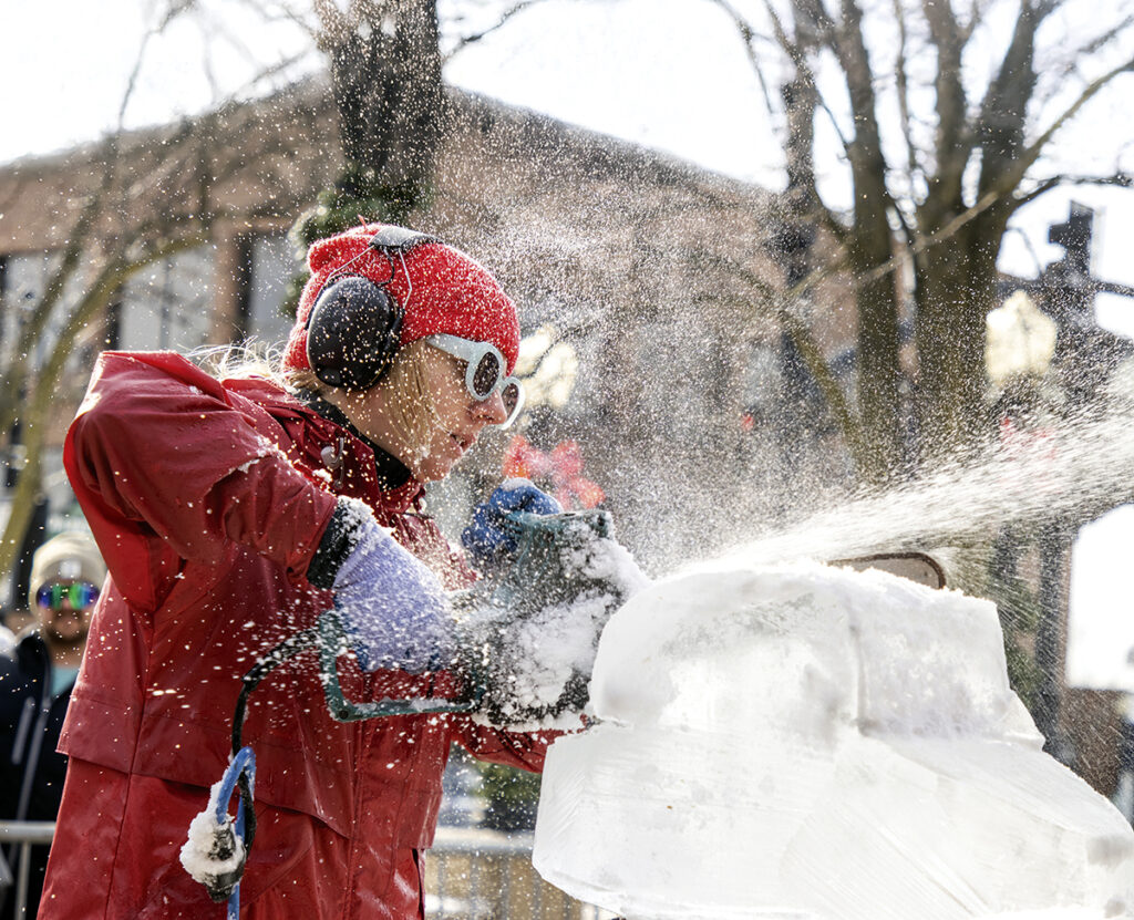 Photo 1 - 23DGIceFest-27 One-of-a-kind creations are carved at the annual Ice Festival in Downers Grove.