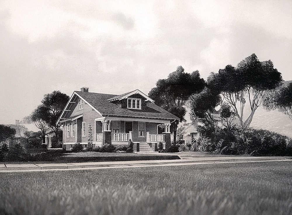 The Vallonia model featured in a Sears Modern Homes catalog from 1936.
