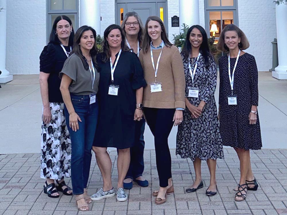 ENNC board members Cindy Hradil, Ana Ruszkowski, Linda Tomczynski, Shannon Watts, Sarah Cast, Hemali Mehta, and Betsy Laakko at last year’s Fall Kickoff event at the Wilder Mansion