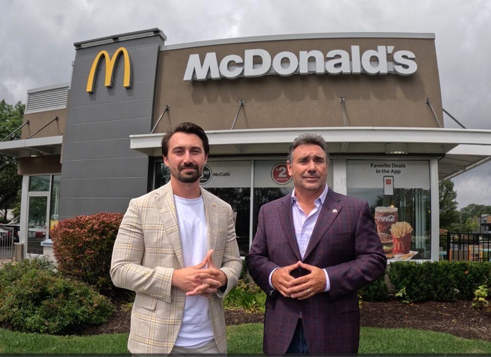 Joe and John Carnagio at the Yorktown McDonald's