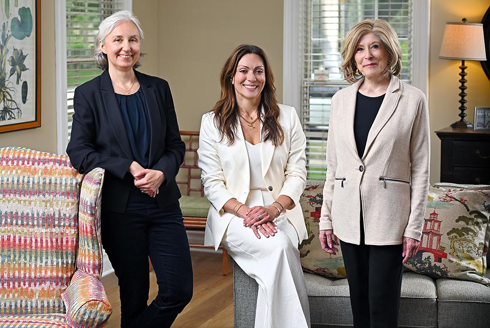 Kasia Byrne, Angela Breton and Elaine Adams all share a common bond with Wellness House