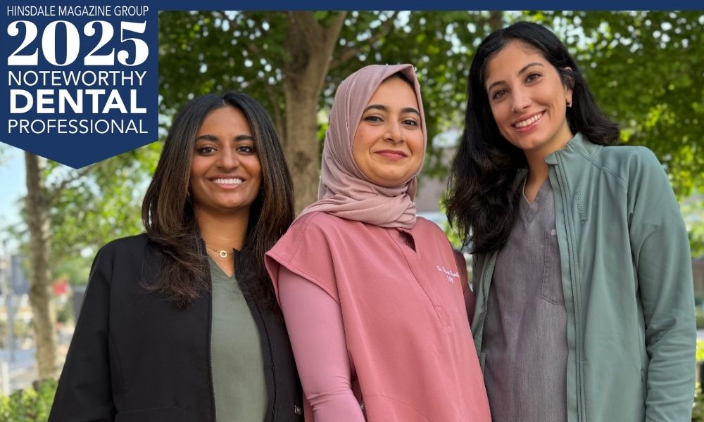Left to Right: Dr. Samira Mukkamala, DMD.,  Dr. Rainah Hanif, DMD., and Dr. Nour Issa, DMD.