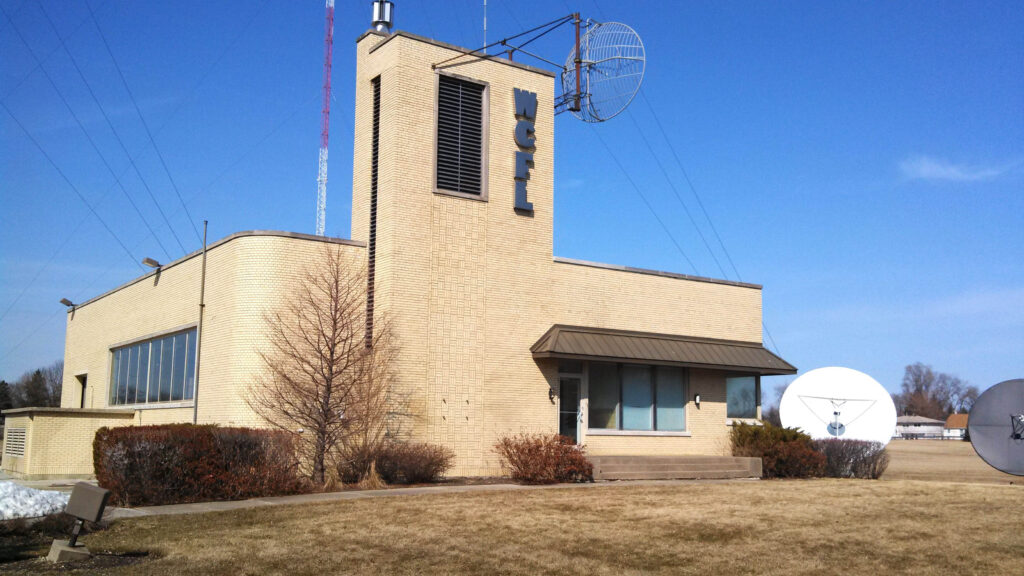 WCFL transmitter 
building circa 2015
<br><i>Photo courtesy of J.R. Russ</i>
