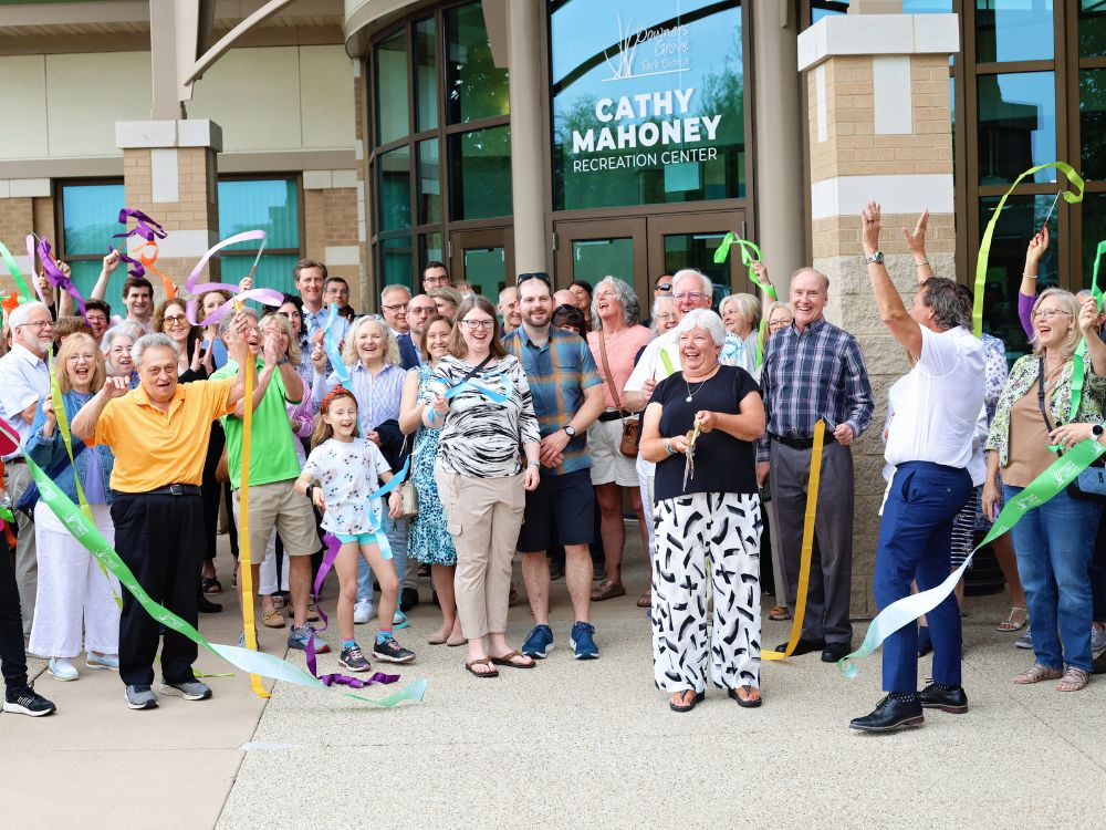 The Downers Grove Park District hosted a special dedication of
the Cathy Mahoney Recreation Center this past spring.