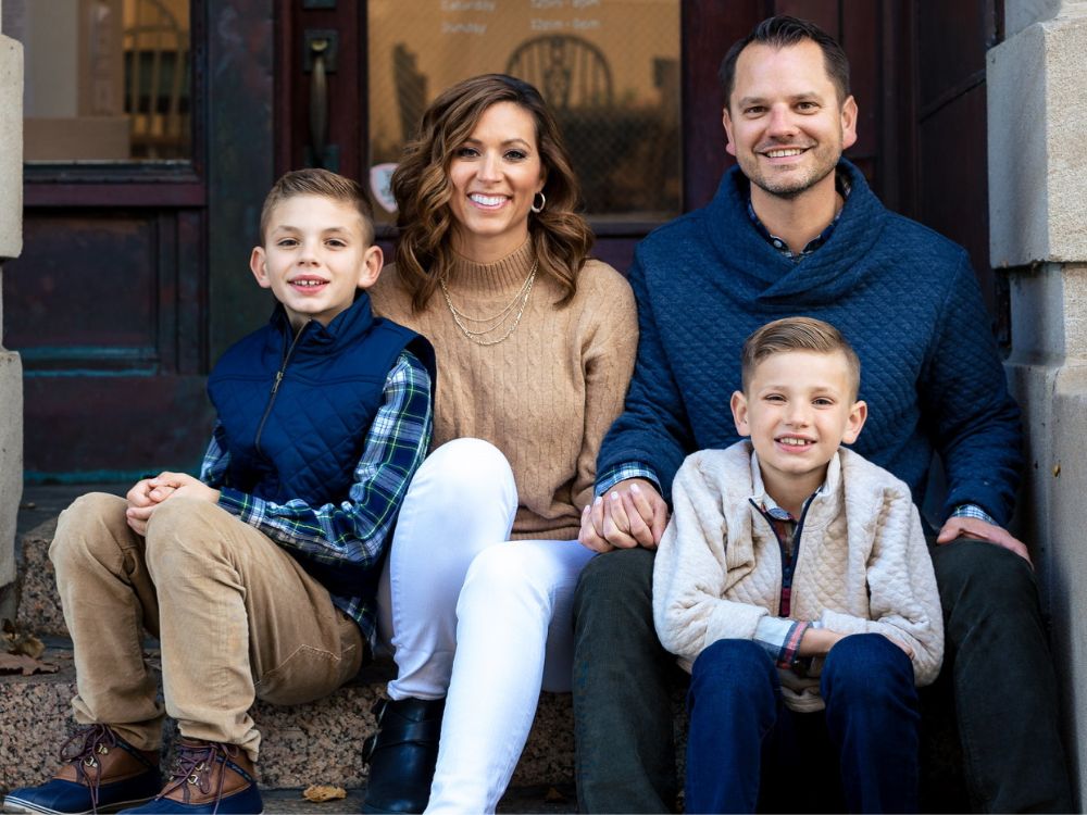 The Zielke Family, including Phil, Carrie, Graham and Hudson