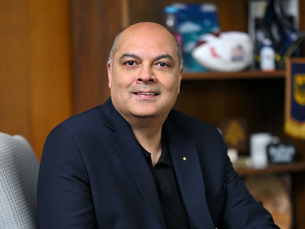 Sanjeev Ahuja, Executive
Administrator (Chief
Executive Officer) of Lions
Club International at the
corporate headquarters in Oak Brook
<i>Photo by Victor Hilinski</i>